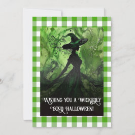 Tarjeta Pequeña Bruja de Halloween Pintada Malvadamente Bien