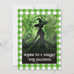Tarjeta Pequeña Bruja de Halloween Pintada Malvadamente Bien