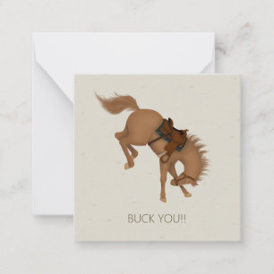 Tarjeta Pequeña ¡Buck You! Personalizado de castañuelos de buceo M