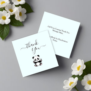 Tarjeta Pequeña Budget Little Panda Baby Shower Gracias