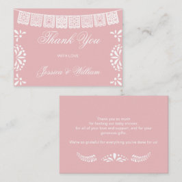 Tarjeta Pequeña Budget thank you Mexican Cielito Lindo Baby Shower