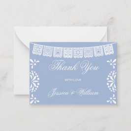 Tarjeta Pequeña Budget thank you Mexican Cielito Lindo Baby Shower