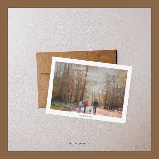 Tarjeta Pequeña budget wonderful christmas one photo christmas