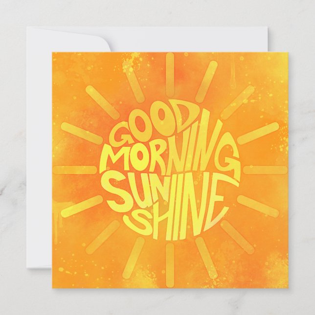 Tarjeta Pequeña Buenos Días, Sunshine! (Anverso)