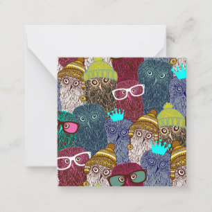 Tarjeta Pequeña Búho en corona