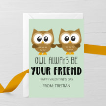 Búho Siempre Será Tu Amigo Día de San Valentín par