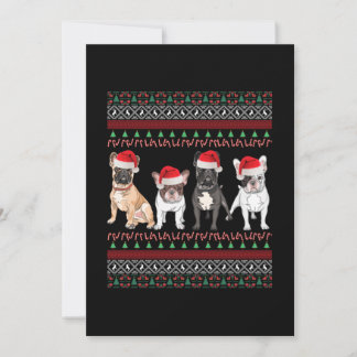 Tarjeta Pequeña Bulldog Navidad Fea