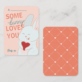 Tarjeta Pequeña Bunny, El día de San Valentín de aula, ama tu cart