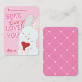 Tarjeta Pequeña Bunny, El día de San Valentín de aula, ama tu cart