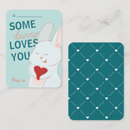 Tarjeta Pequeña Bunny, El día de San Valentín de aula, ama tu cart