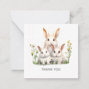 Tarjeta Pequeña Bunny personalizado gracias