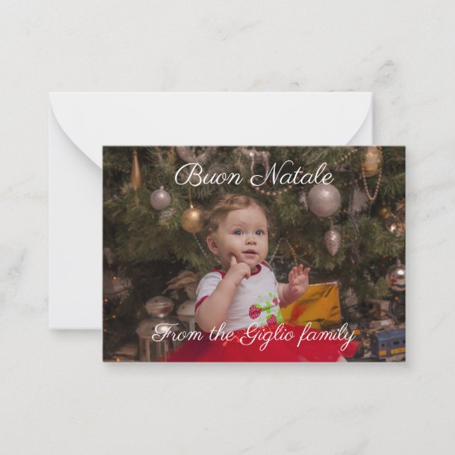 Tarjeta Pequeña Buon natale (Anverso)