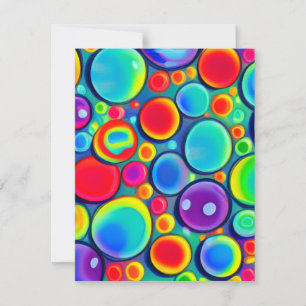 Tarjeta Pequeña Burbujas del arco iris