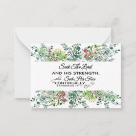 Tarjeta Pequeña Buscar la escritura del marco verde del Señor