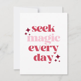Tarjeta Pequeña Buscar magia | Oferta Inspiradora