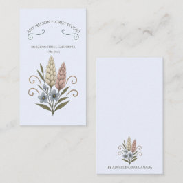 Tarjeta Pequeña Business cards, floral and sophisticated.