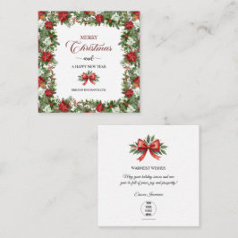 Tarjeta Pequeña Business Logo Merry Christmas Thank You Card