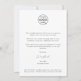 Tarjeta Pequeña Business Memo | Logotipo de firma Minimalista mode