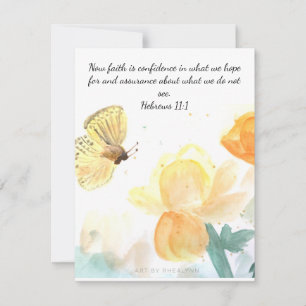 Tarjeta Pequeña Butterfly Faith