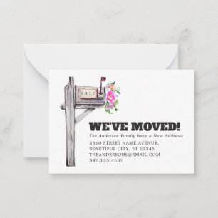 Tarjeta Pequeña Buzón de correo floral de presupuesto Nueva Invita