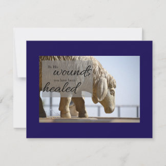Tarjeta Pequeña By His Wounds We are Healed Card