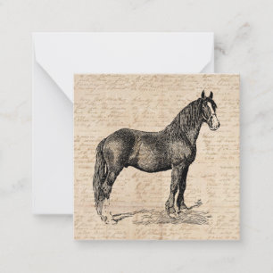 Tarjeta Pequeña Caballo con papel de guión