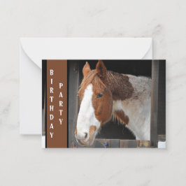 Tarjeta Pequeña Caballo de jengibre en granja sólo un Chica que am