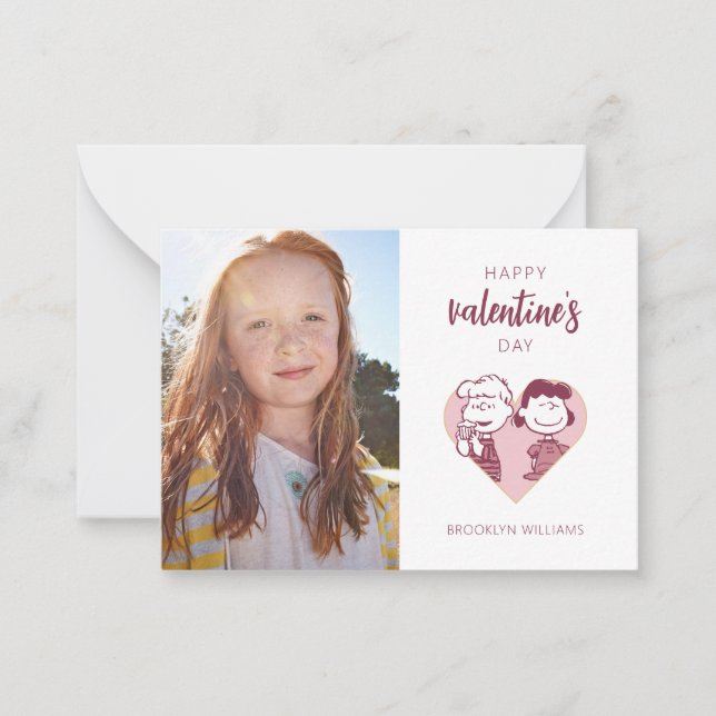 Tarjeta Pequeña Cacahuetes | EL DÍA DE SAN VALENTÍN | Schroeder y  (Anverso)