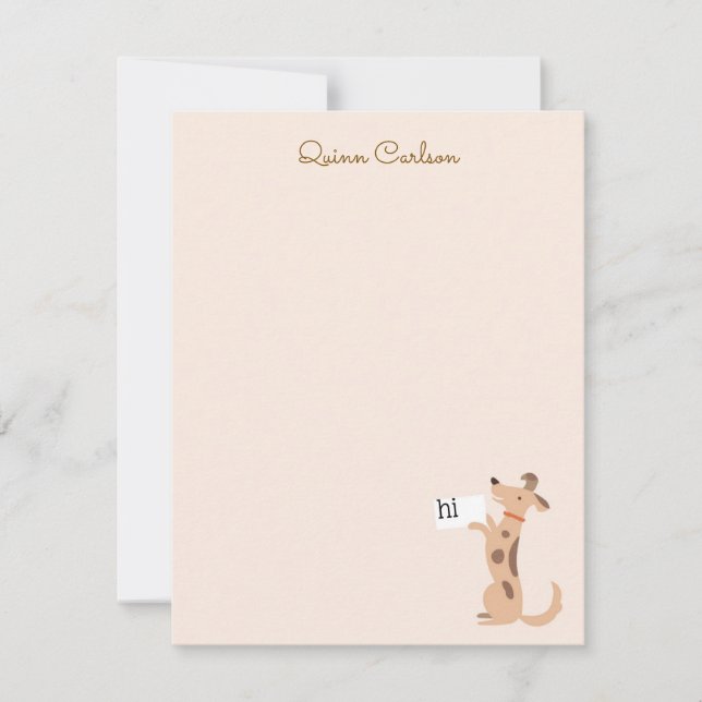 Tarjeta Pequeña Cachorro  (Anverso)