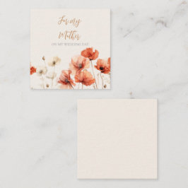 Tarjeta Pequeña Cachorros y flores silvestres para mi madre