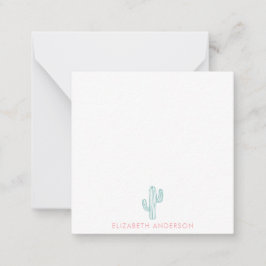 Tarjeta Pequeña Cactus minimalista personalizada para mujeres