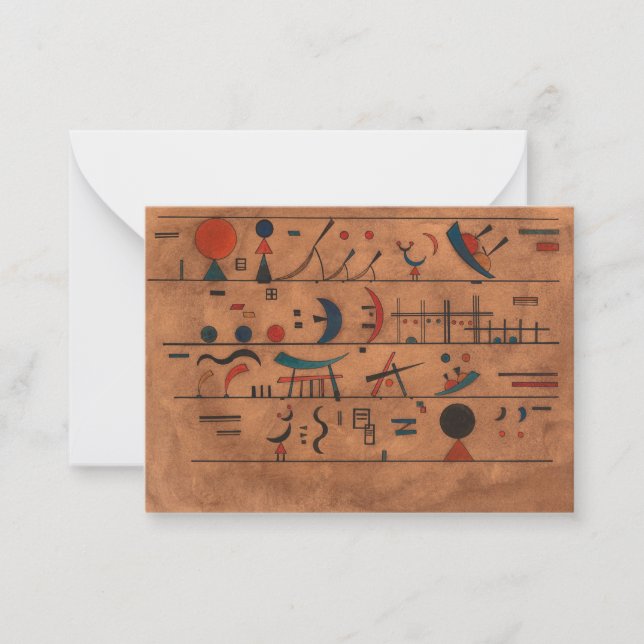 Tarjeta Pequeña Cadenas de caracteres, 1931 por Wassily Kandinsky (Anverso)