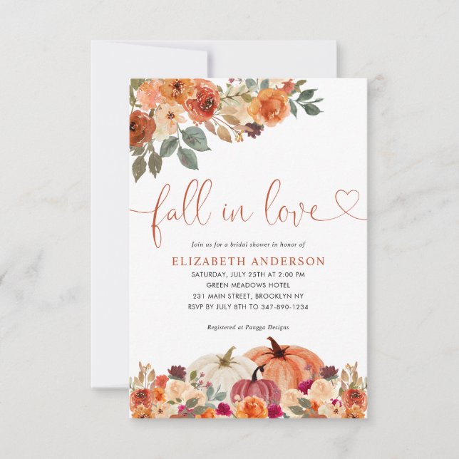 Tarjeta Pequeña Caída del presupuesto en la ducha de novias con ca (Anverso)