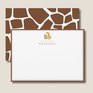Tarjeta Pequeña Caja elegante castaño marrón piel de jirafa guarde