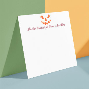 Tarjeta Pequeña Calabaza de Jack O Lantern Personalizada Femenina