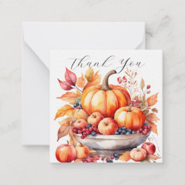 Tarjeta Pequeña Calabaza encantadora Gracias