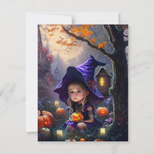 Tarjeta Pequeña calabaza/fantástico/Halloween/dibujos animados