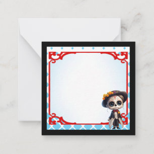 Tarjeta Pequeña Calavera Azucarada Amable