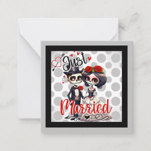 Tarjeta Pequeña Calavera de azúcar de boda