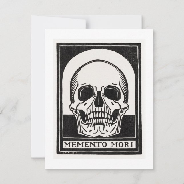 Tarjeta Pequeña Calavera Memento Mori (Anverso)