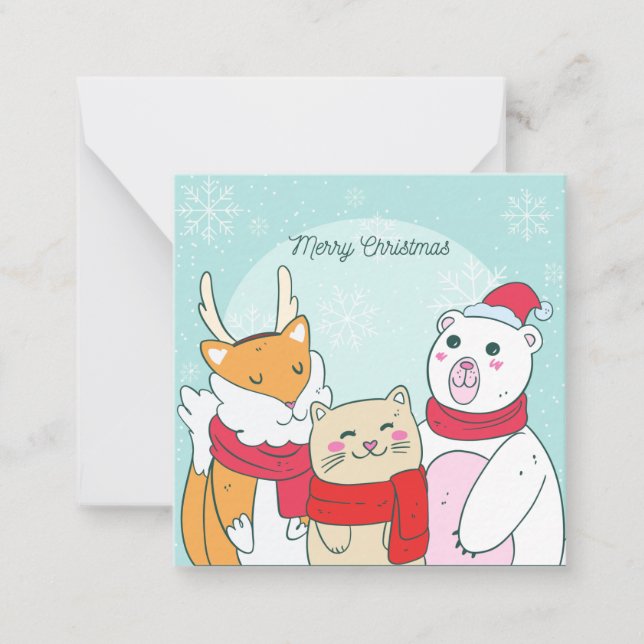 Tarjeta Pequeña Calendario de Adviento Lindo (Anverso)