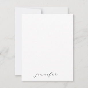 Tarjeta Pequeña Caligrafía Clásica Minimalista Profesional