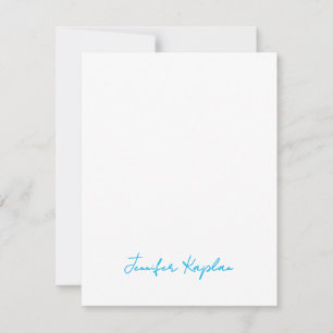 Tarjeta Pequeña Caligrafía Clásica Minimalista Profesional