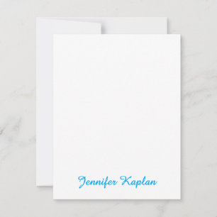 Tarjeta Pequeña Caligrafía Clásica Minimalista Profesional
