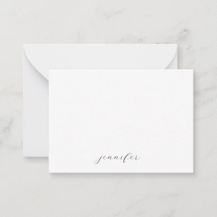 Tarjeta Pequeña Caligrafía Clásica Minimalista Profesional