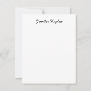 Tarjeta Pequeña Caligrafía Clásica Minimalista Profesional