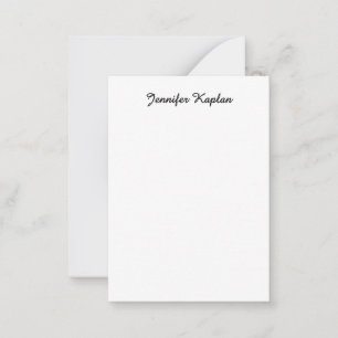 Tarjeta Pequeña Caligrafía Clásica Minimalista Profesional