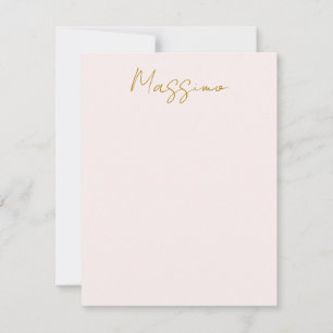 Tarjeta Pequeña Caligrafía elegante de nombre simple en color dora