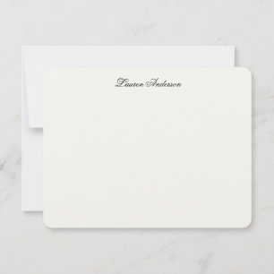Tarjeta Pequeña Caligrafía elegante lujo marfil personalizado plan