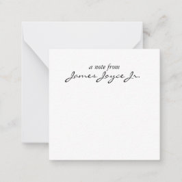 Tarjeta Pequeña Caligrafía estilosa manuscrita moderna